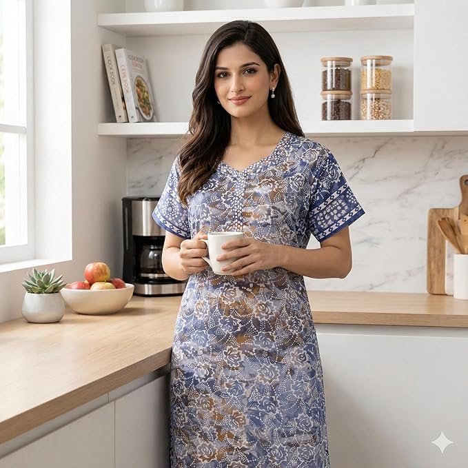 ZAYU Nighty | Authentic Batik Style Print